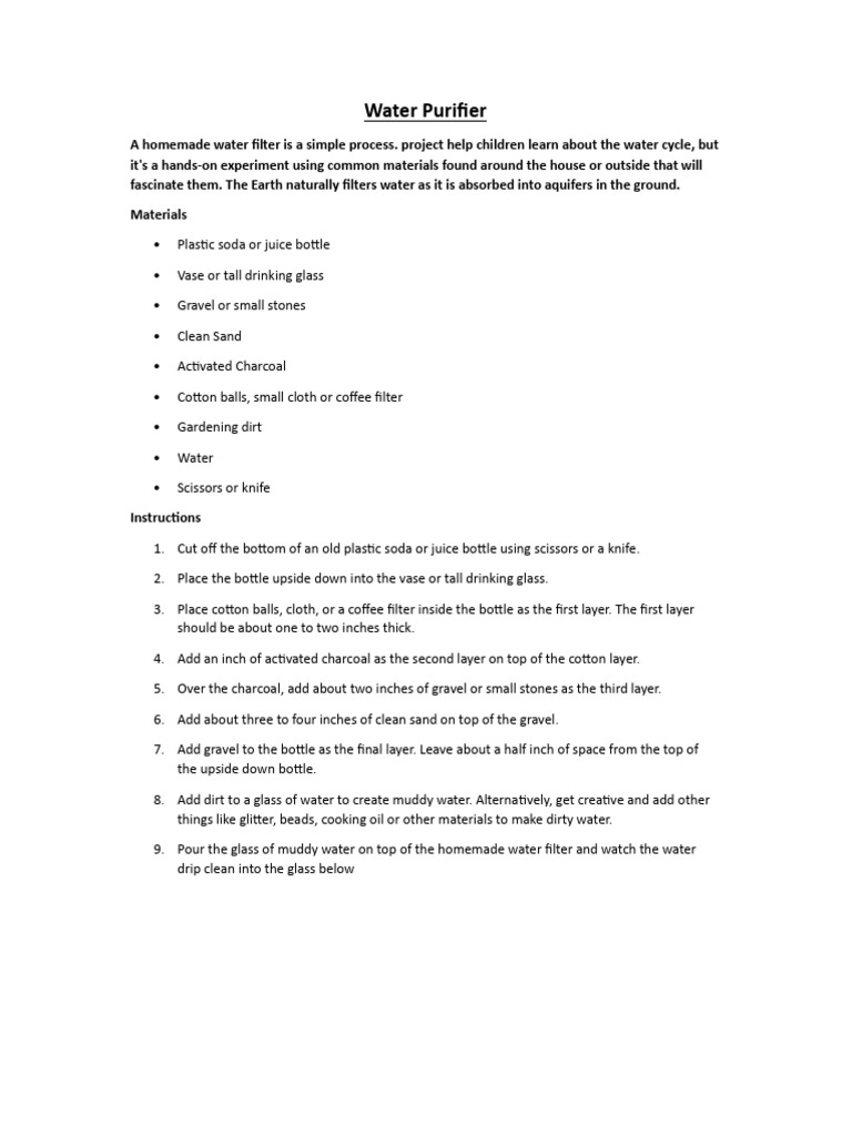 Water Purifier | PDF