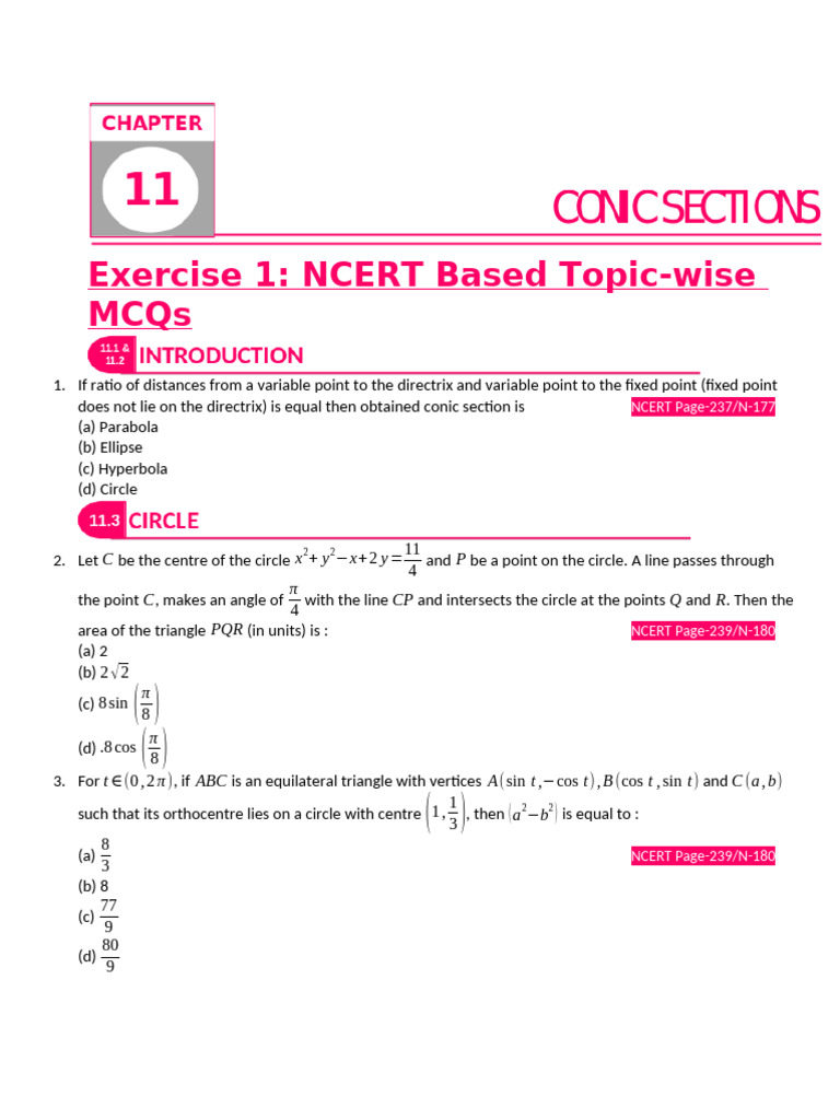 Conic Sections | PDF | Ellipse | Euclidean Geometry