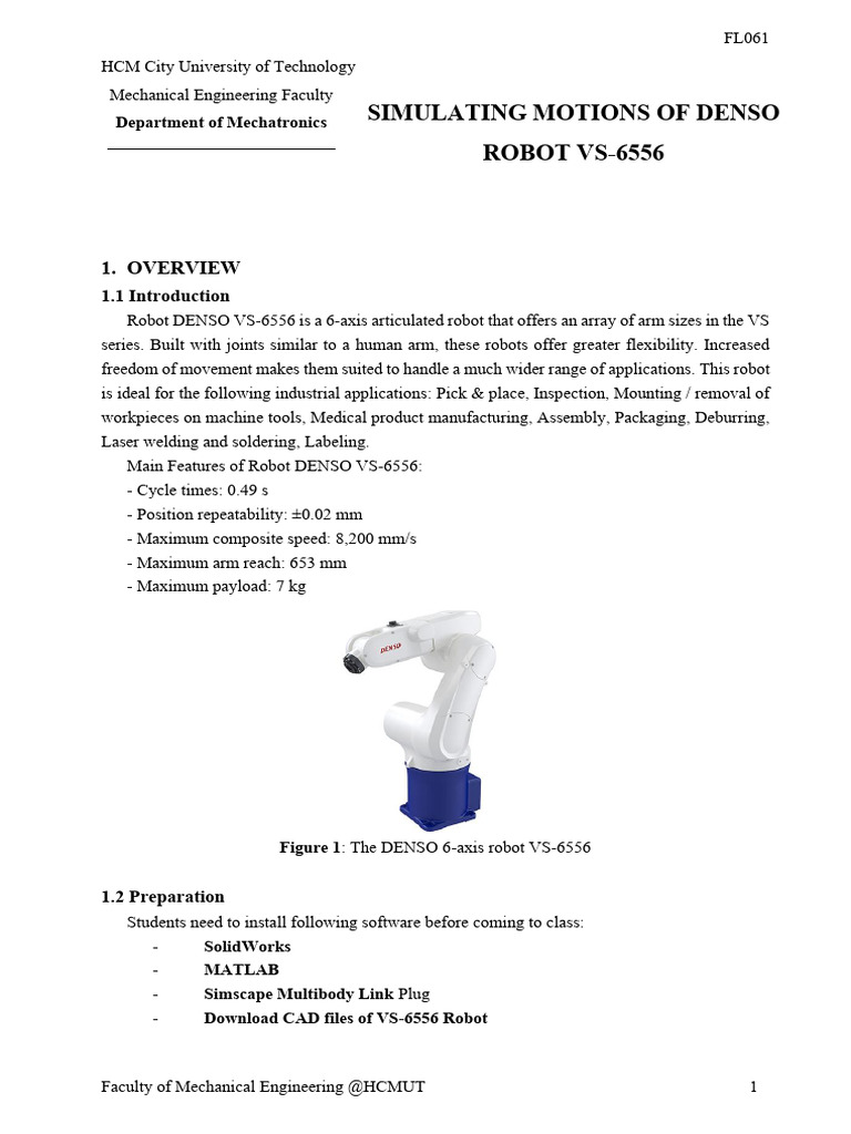 LAB 2 Simulation DENSO Robot VS6556 29.01.2026 English | PDF | Robot ...