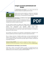 Secretos para lograr una buena administración del tiempo