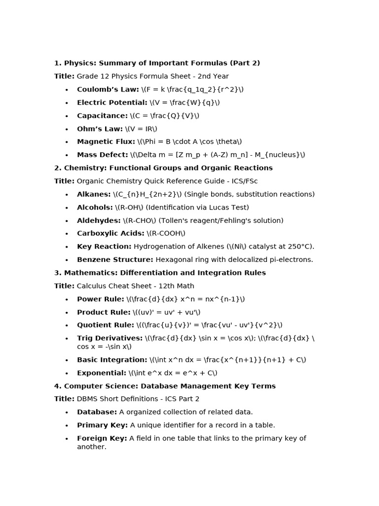 Notes for Students | PDF