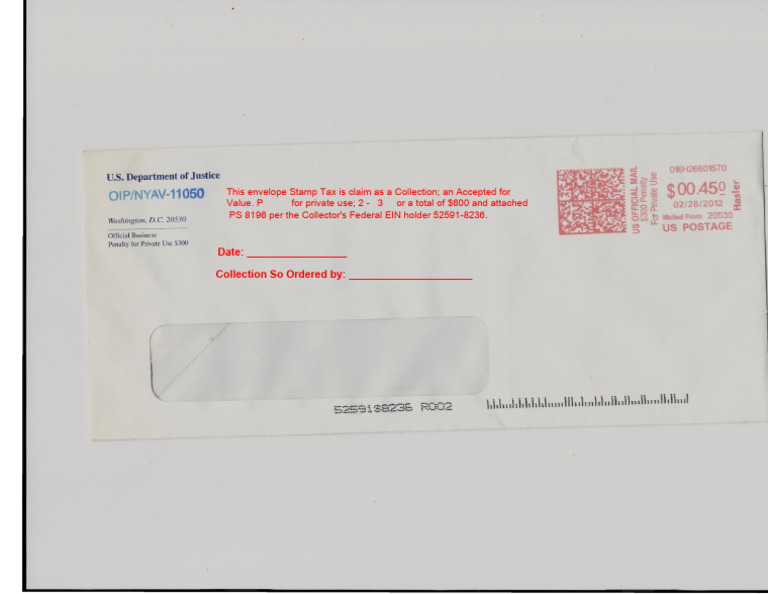 300 Dollar Envelope New Example | PDF | Philately | Postage Stamp