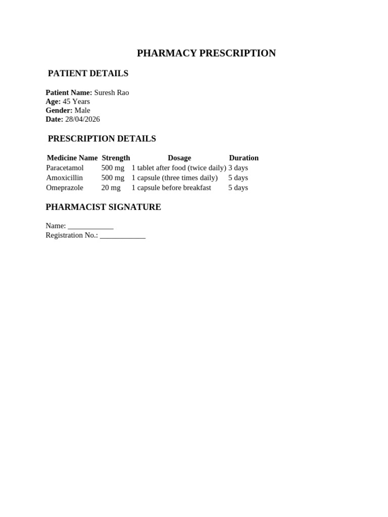 Pharmacy Prescription | PDF