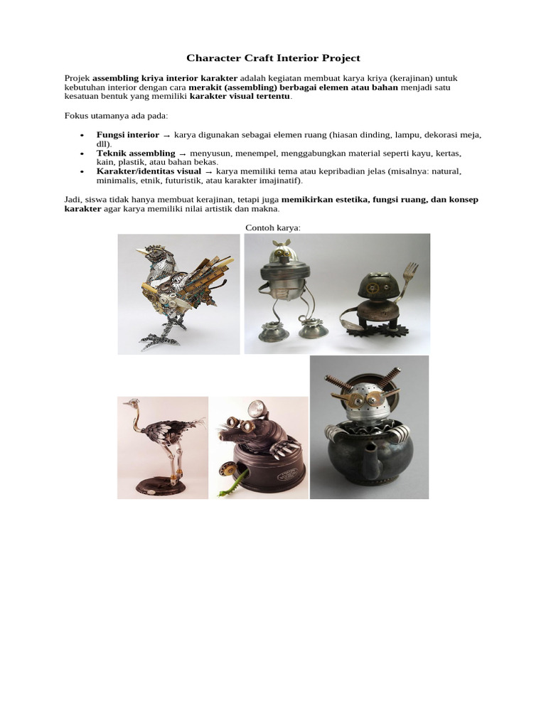 Character Craft Interior Project | PDF