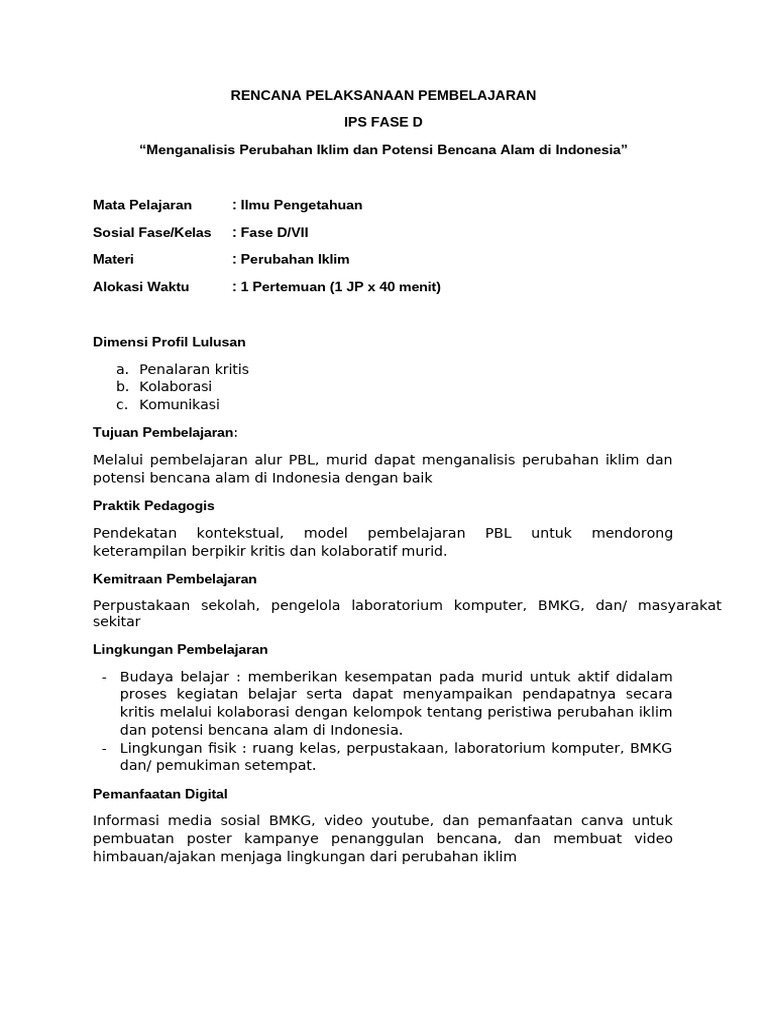Contoh Rpp Deep Learning | PDF