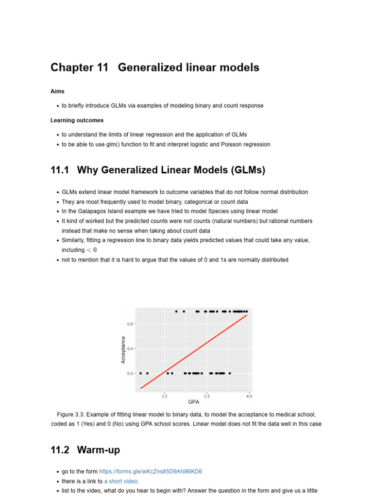 Generalized linear models with application in R | PDF | Logistic ...