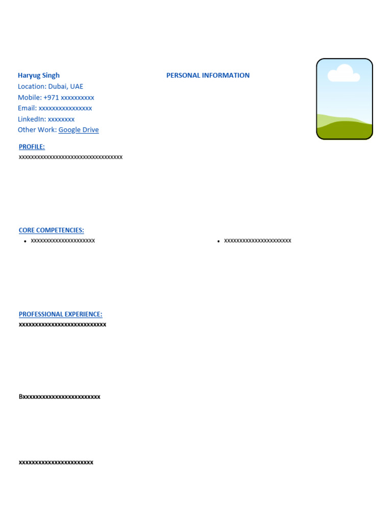 CV format | PDF