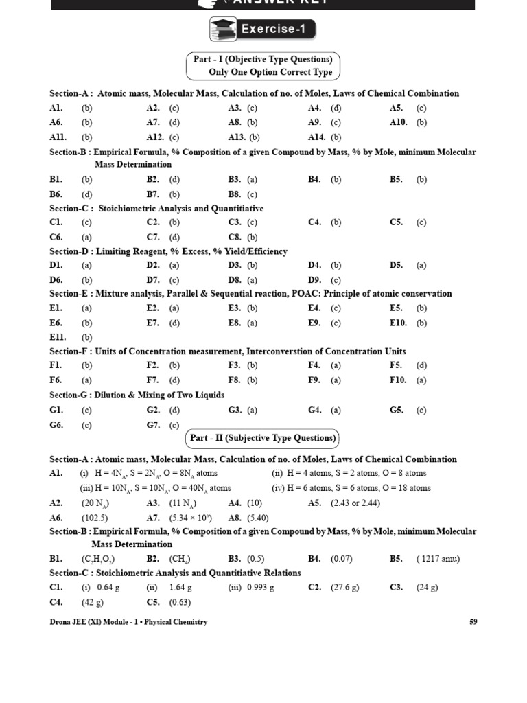 Some Basic Concepts of Chemistry Answer Key | PDF | Chess | Chess Openings