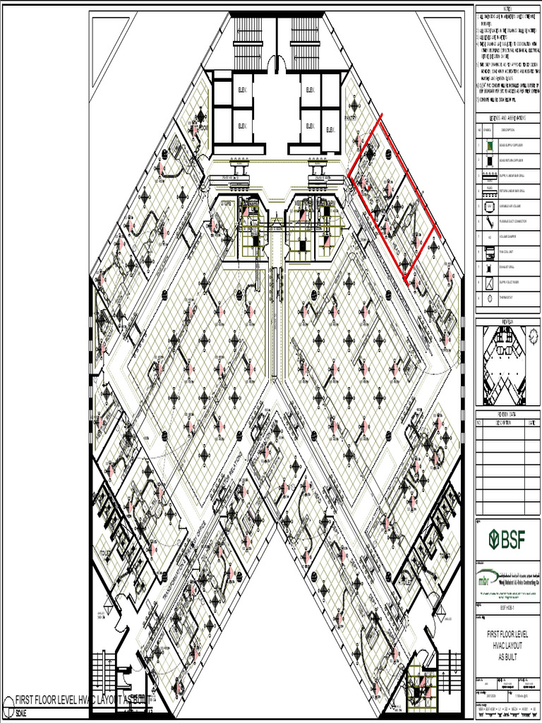 Bsf Hob 1 First Floor Level Hvac Layout as Built | PDF | Thermodynamic ...