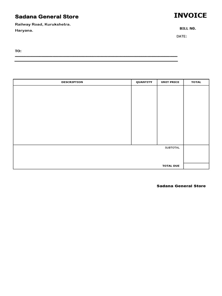 Classic Invoice Template (1) | PDF