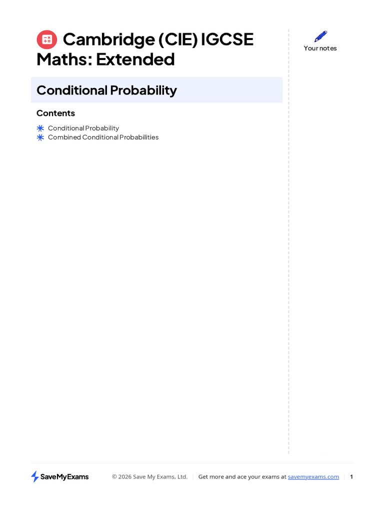 Conditional Probability | PDF | Mathematics