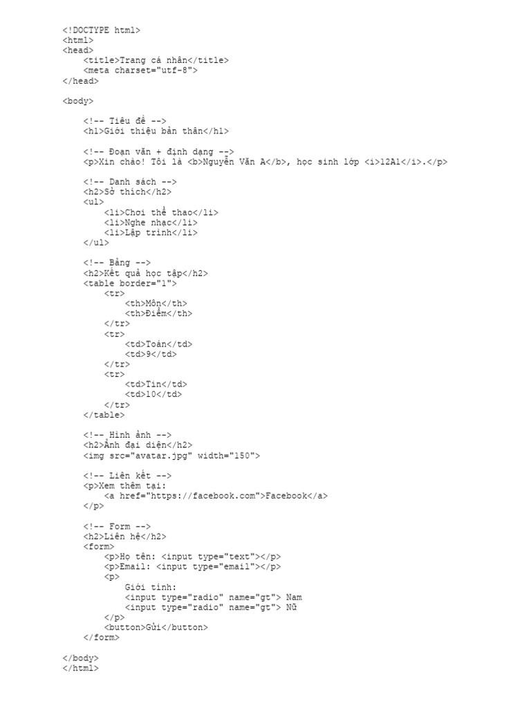 Doctype HTML | PDF