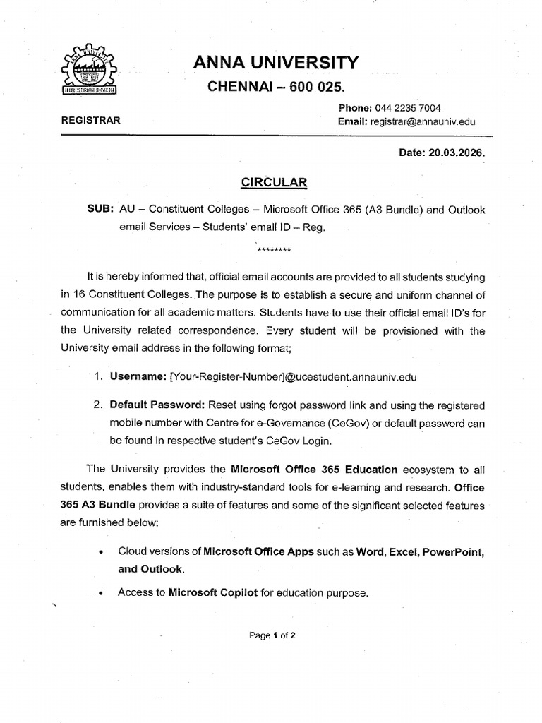 Cc - Student Circular | PDF