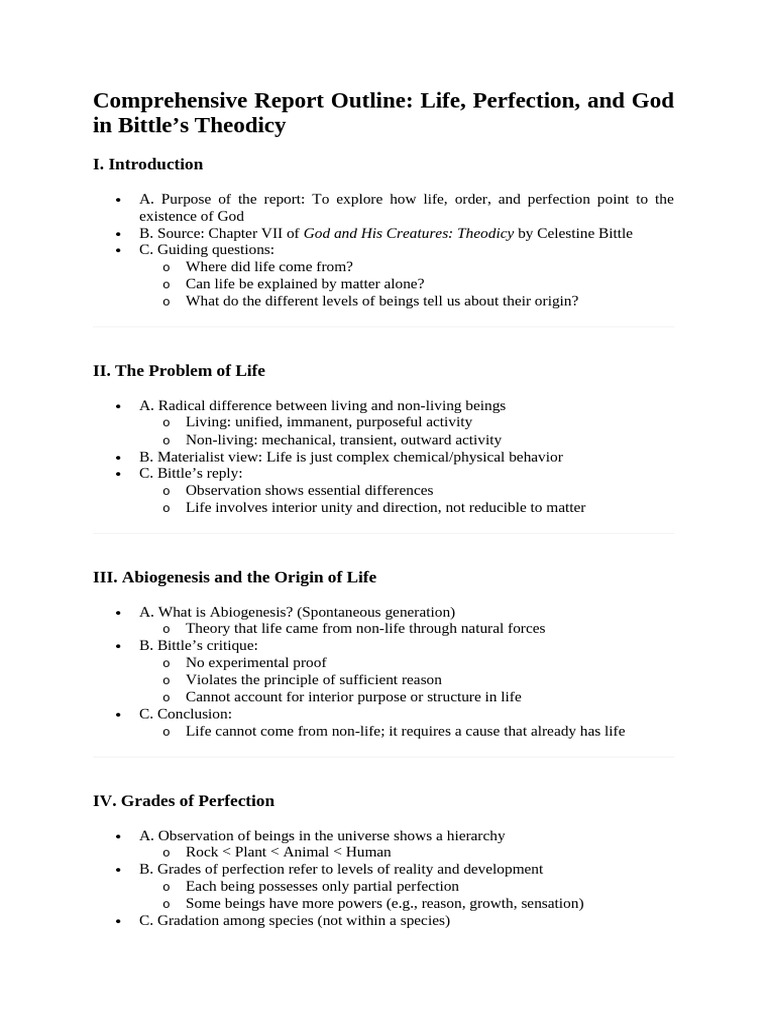 Comprehensive Report Outline | PDF | Science | Metaphysics