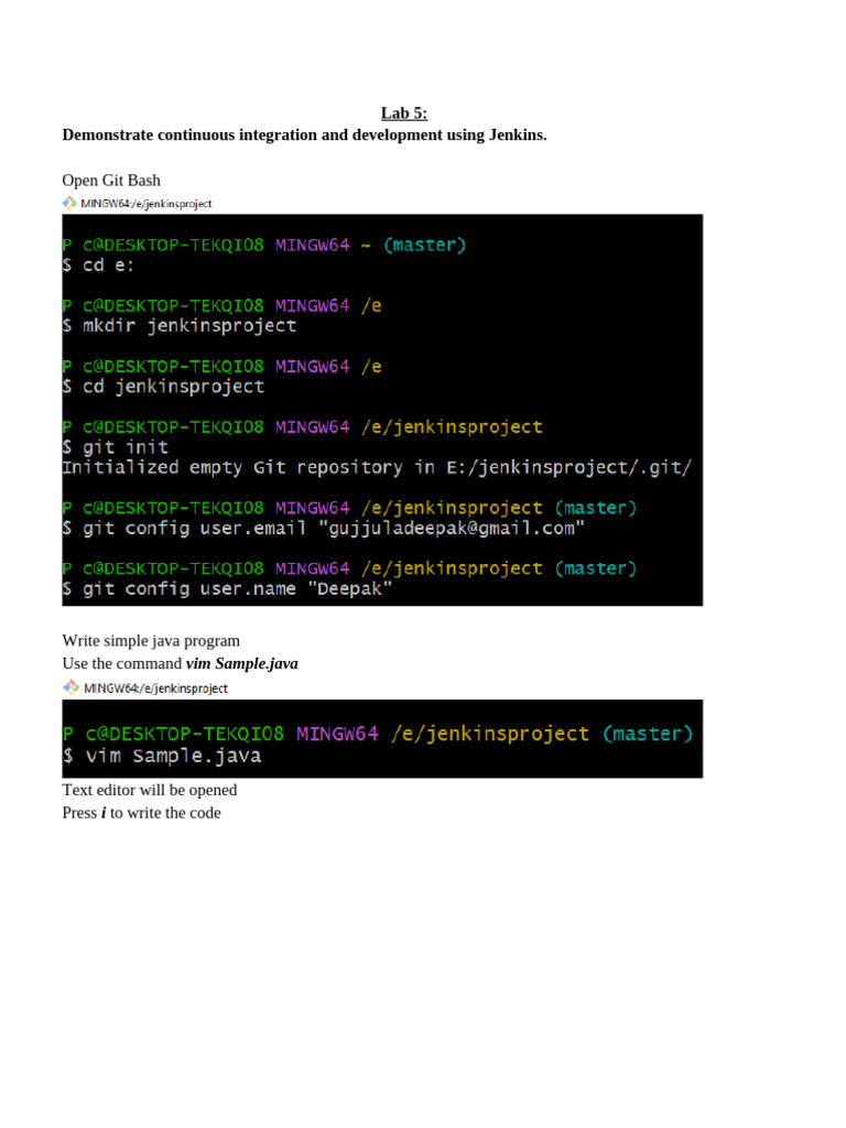 Lab 5 | PDF | Version Control | Command Line Interface