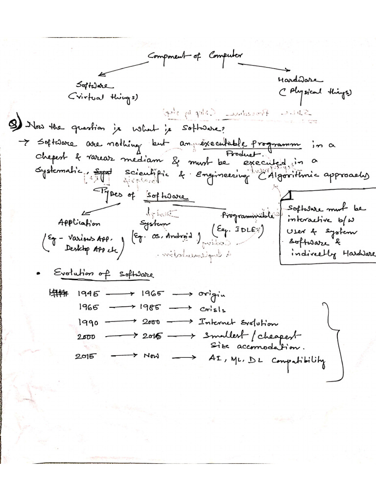 Software Engineering_Unit 1 & 2 Class Notes | PDF