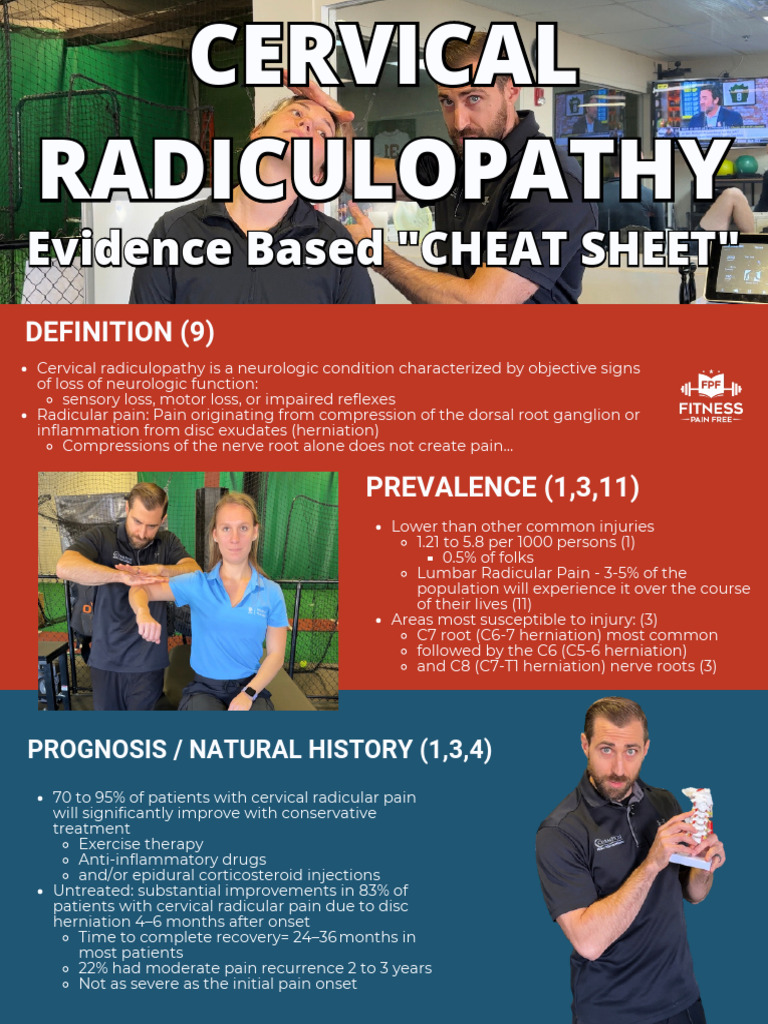 Cervical Radiculopathy Cheat Sheet | PDF | Nervous System | Diseases ...