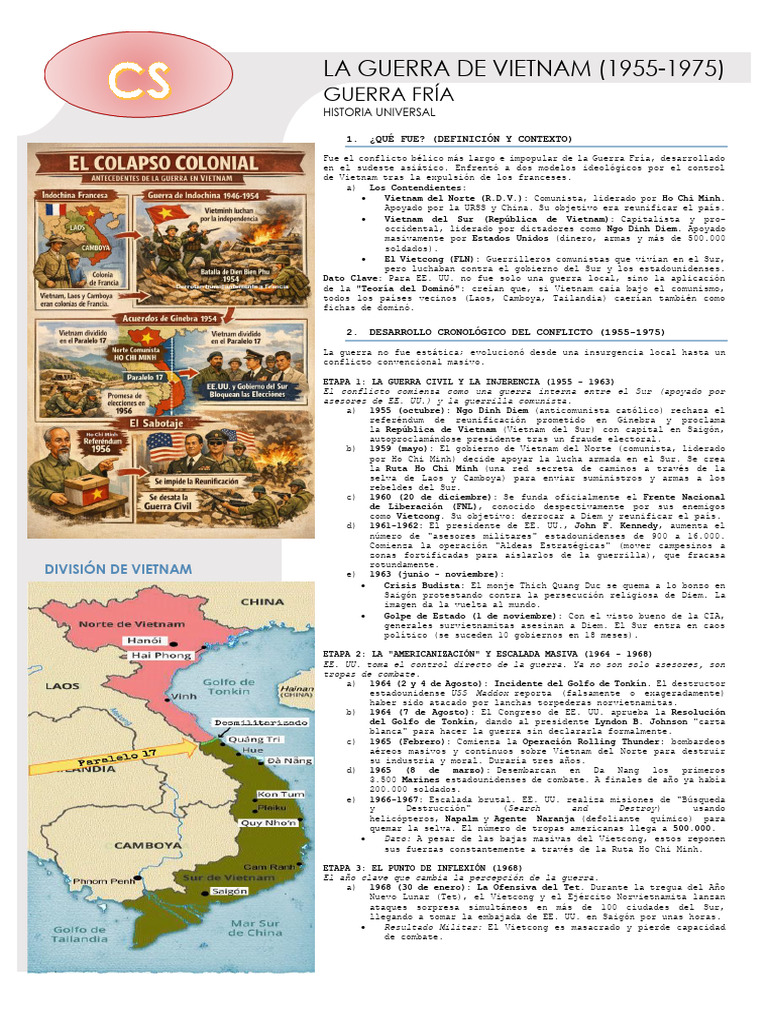 6to Guerra de Vietnam 1955 A 1975 | PDF | guerra de Vietnam | Ejercito ...
