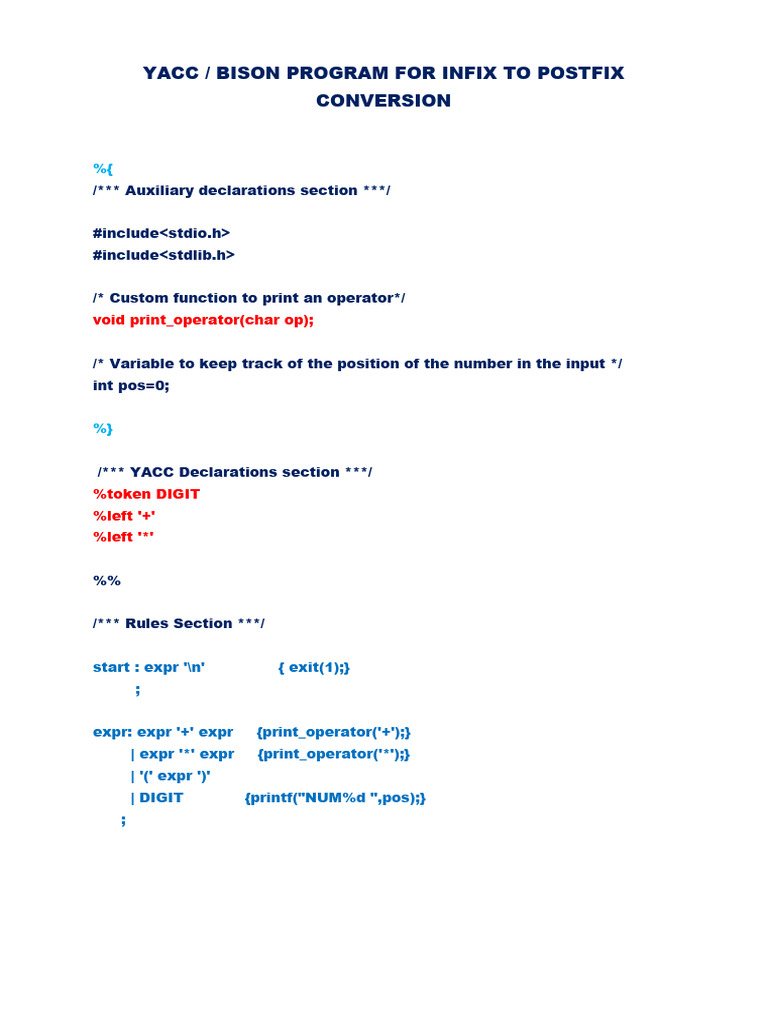YACC | PDF