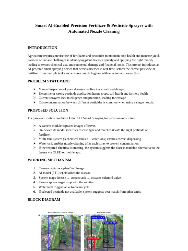 Smart AI Precision Sprayer | PDF | Pesticide | Agriculture