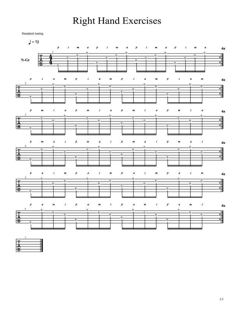 Right Hand Exercises | PDF