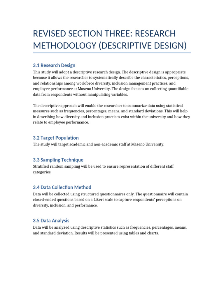 Revised Methodology and Questionnaire | PDF