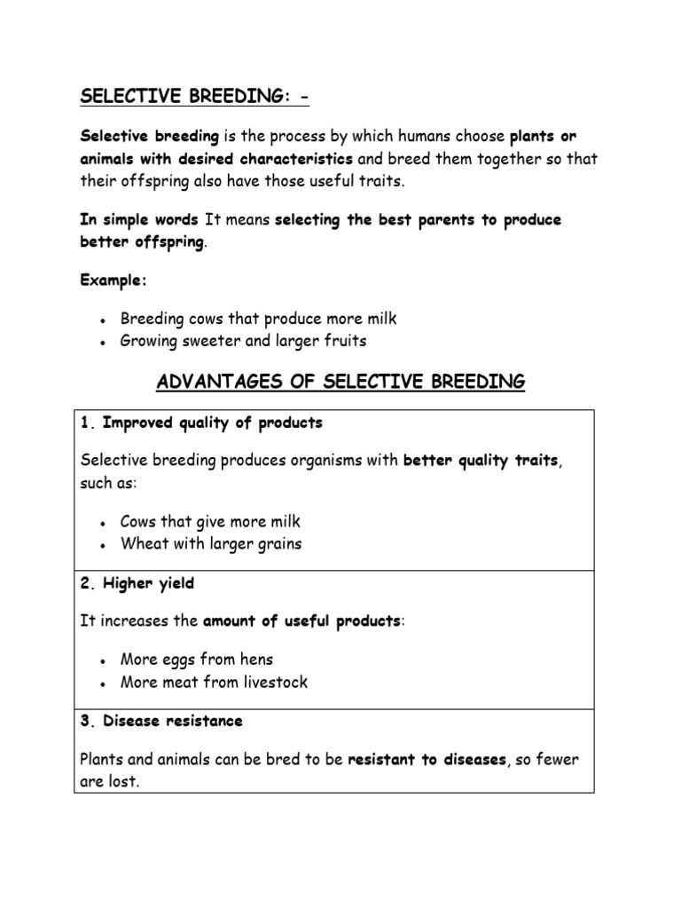 Selective Breeding | PDF