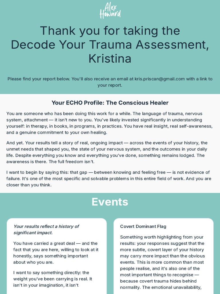 Decode Your Trauma Assessment | PDF | Psychological Trauma | Anxiety