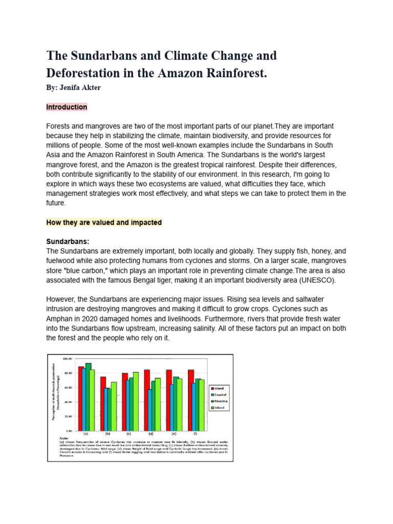 The Sundarbans and Climate Change and Deforestation in the Amazon ...