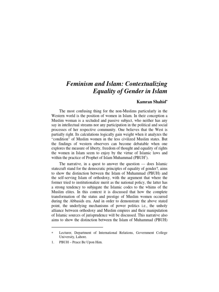 Feminism and Islam | PDF | Hadith | Hijab