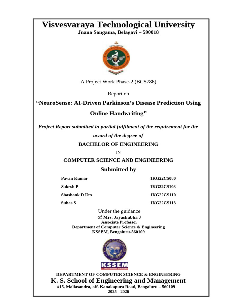 Phase- 2 Project Report Ongoing | PDF | Parkinson's Disease | Motor Control