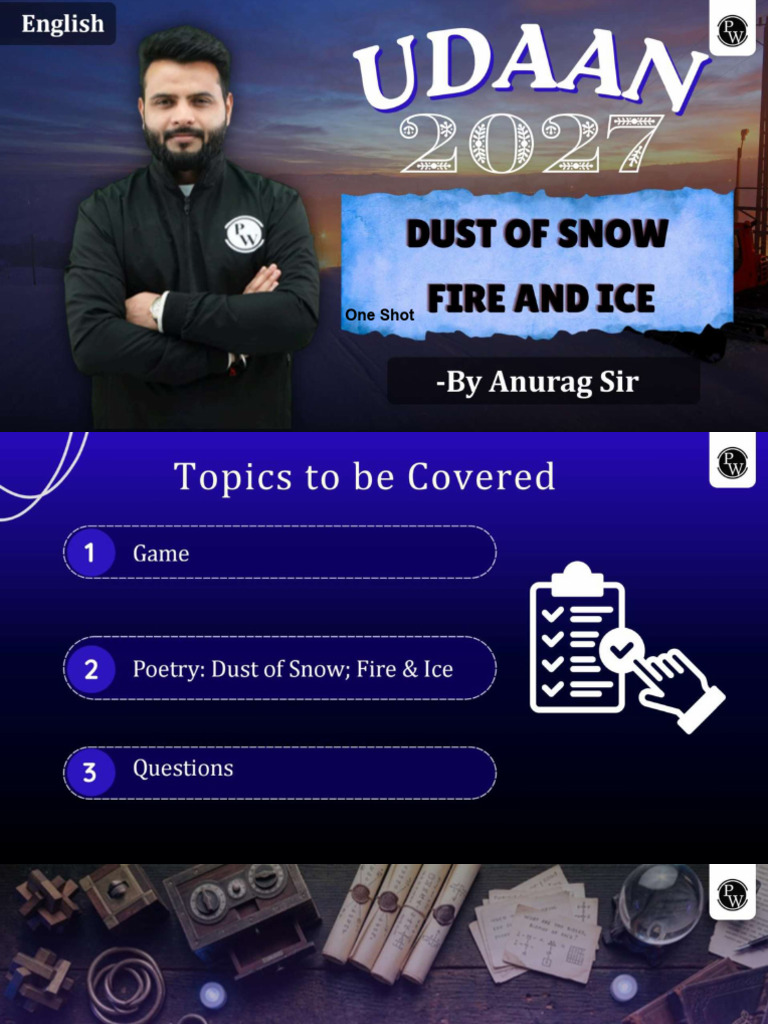 Dust of Snow; Fire and Ice Class Notes | PDF