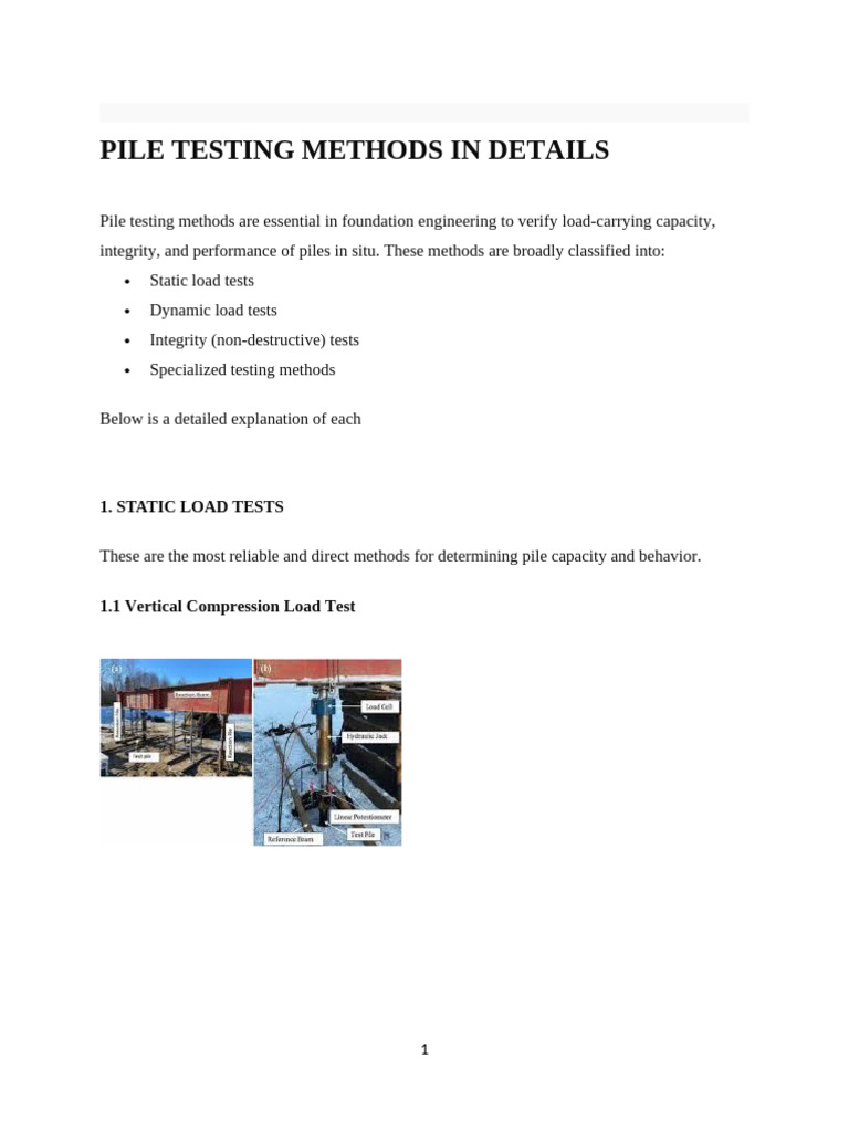 Ecv 4424-Pile Testing Methods | PDF | Force | Structural Load