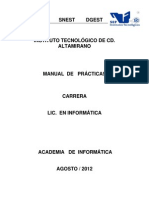 Manual Bases de Datos Distribuidas ITCA-AGO-2012 L.I. SERGIO VIVAS HERNÁNDEZ