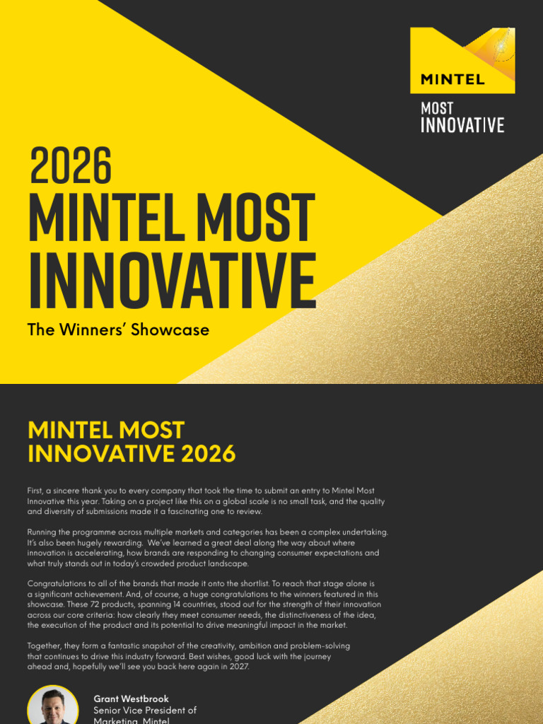 Mintel Most Innovative Winners Showcase 2026 | PDF | Breads | Milk