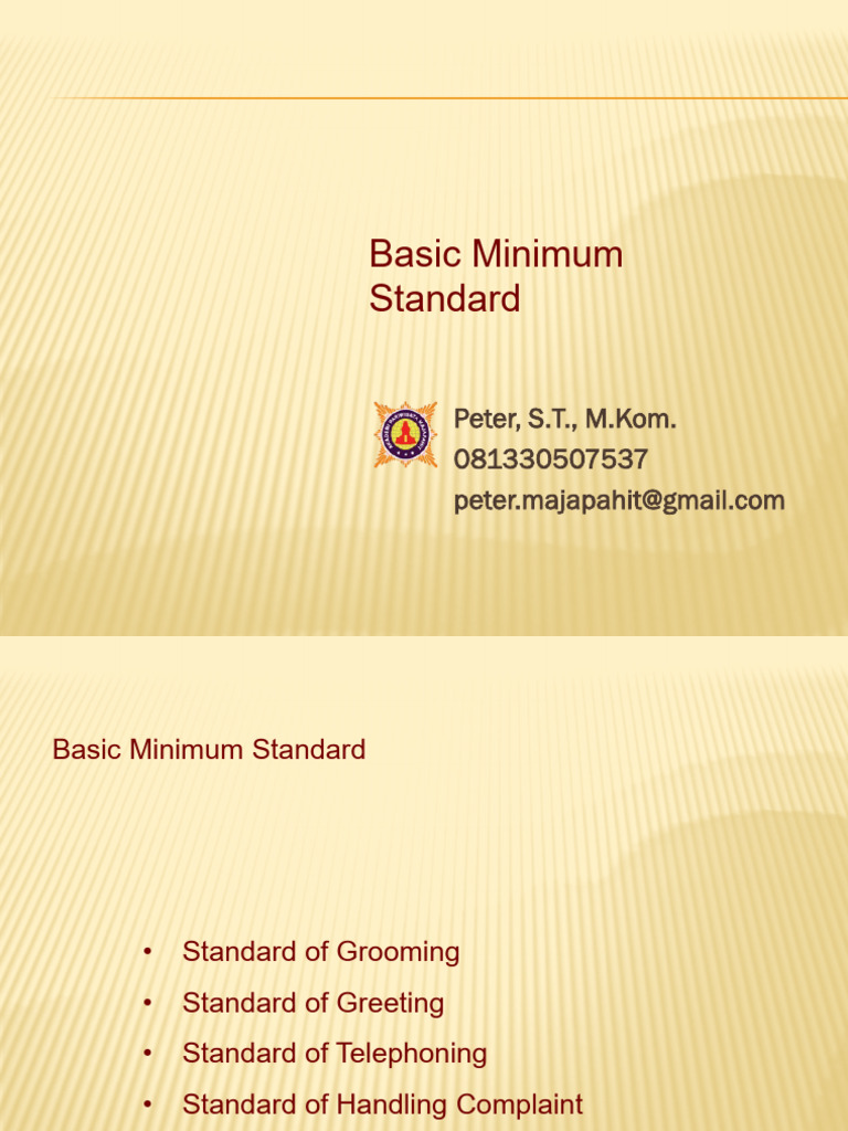 11 Basic Minimum Standard | PDF