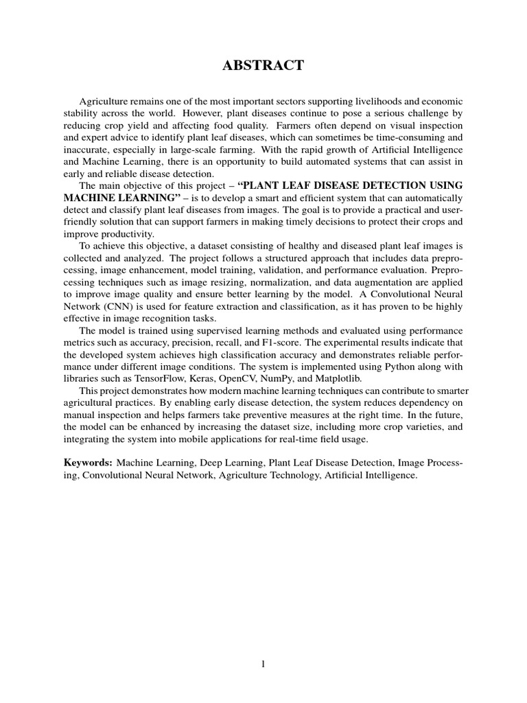 Project_report_abstract | PDF | Machine Learning | Artificial Intelligence