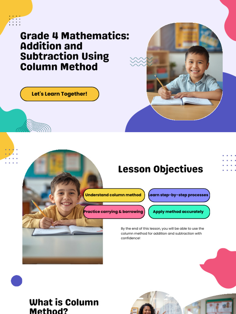 Column Method Mastery Grade 4 Math | PDF | Subtraction | Mathematics