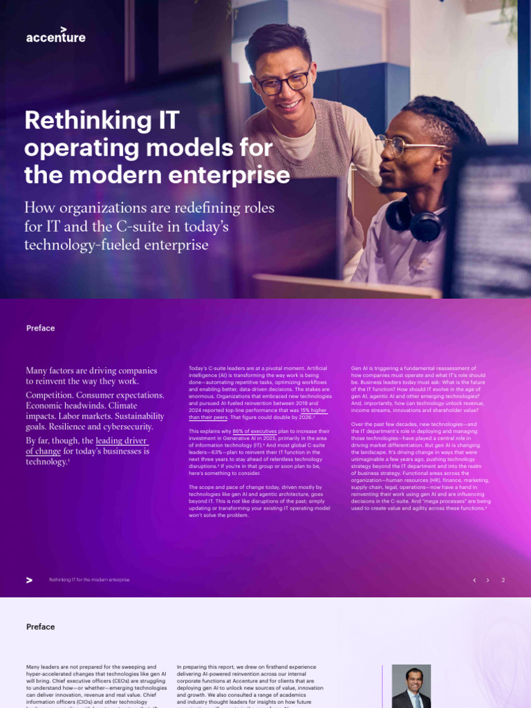 Rethinking IT Operating Models Accenture 2025 | PDF | Artificial ...