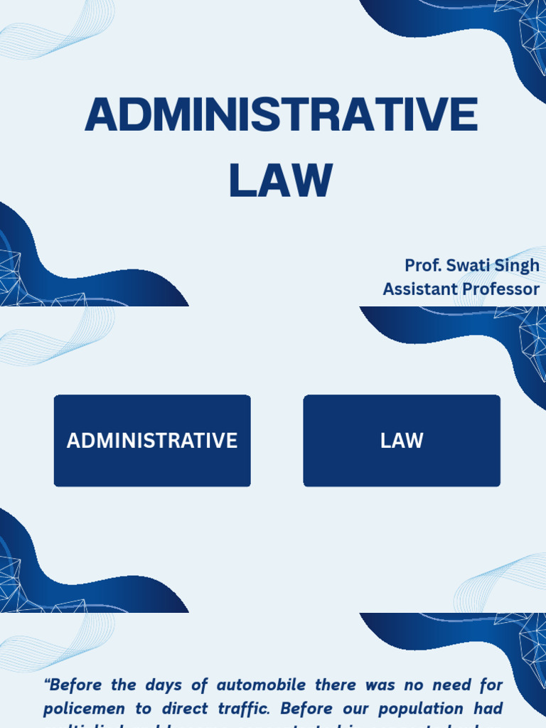 Unit I | PDF | Administrative Law | Rule Of Law