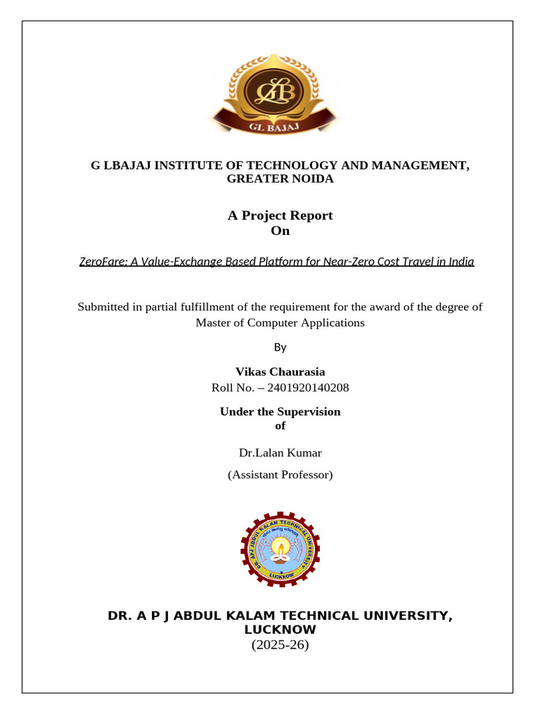 MCA Final Sem Project Report Format-KCA-451-ITM | PDF | Software ...