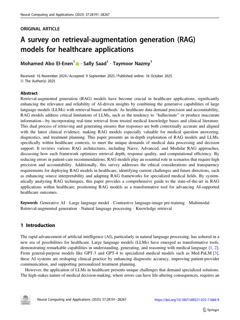 4.A survey on (RAG) | PDF | Information Retrieval | Medical Diagnosis
