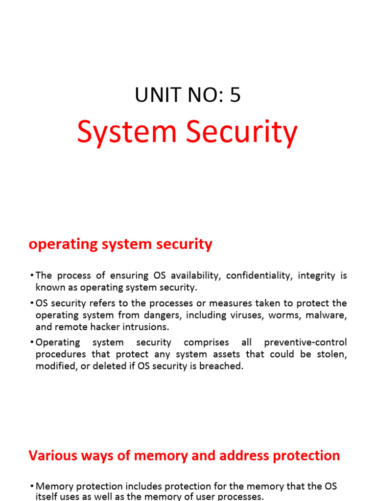 System security chapter | PDF | Computer Security | Security