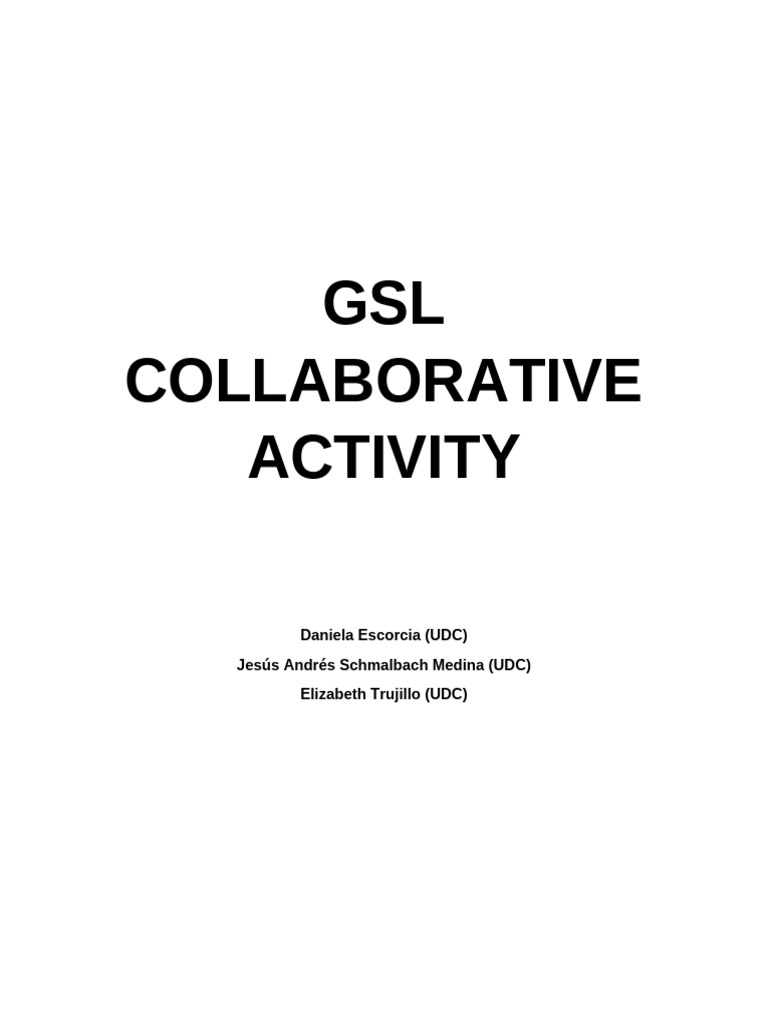 GSL COLLABORATIVE ACTIVITY | PDF | Carnival