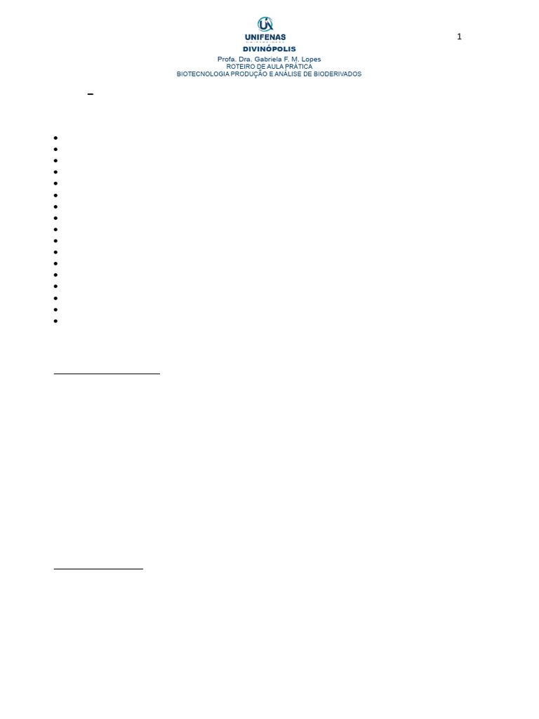 Prática 1 - Produção de Biodisel | PDF