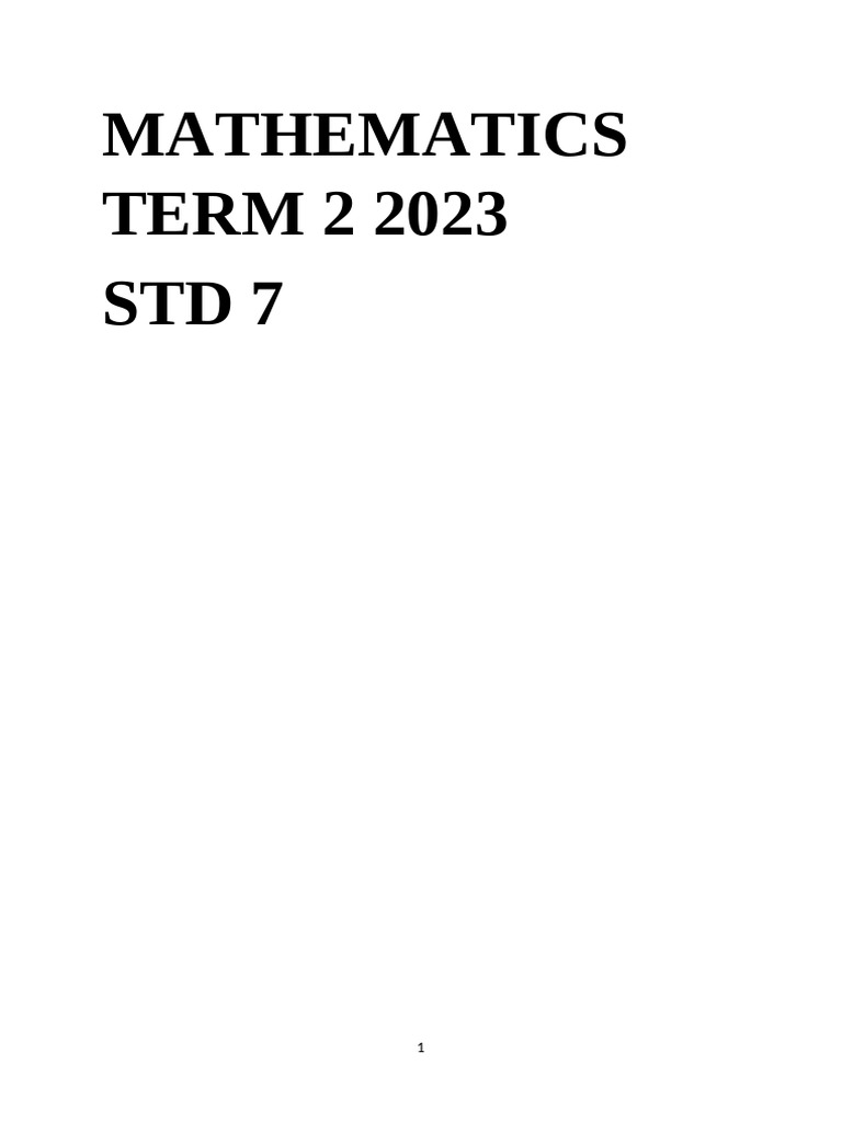 Mathematics Term 2 2023 | PDF | Triangle | Euclidean Geometry