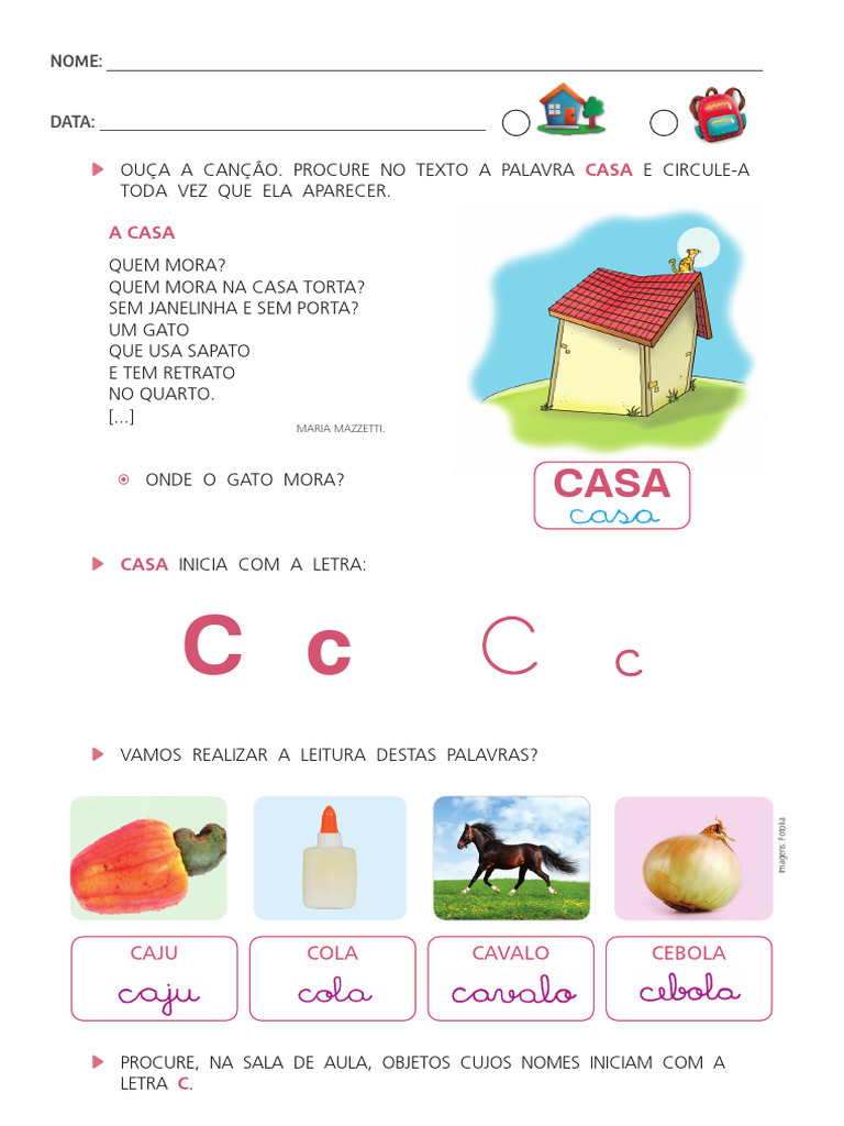 Conhecendo a Letra C | PDF
