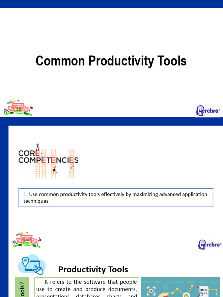 Q1 Lesson 4 - Common Productivity Tools | PDF | Microsoft Excel ...