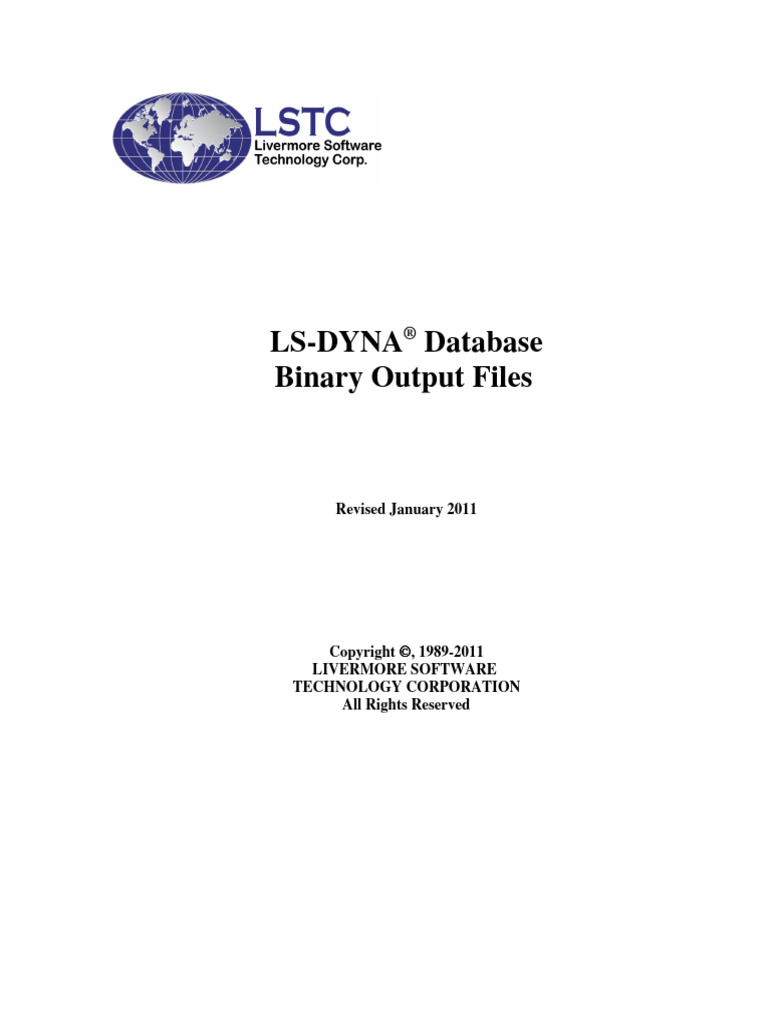 Ls Dyna Database Manual | PDF | Computer File | Databases