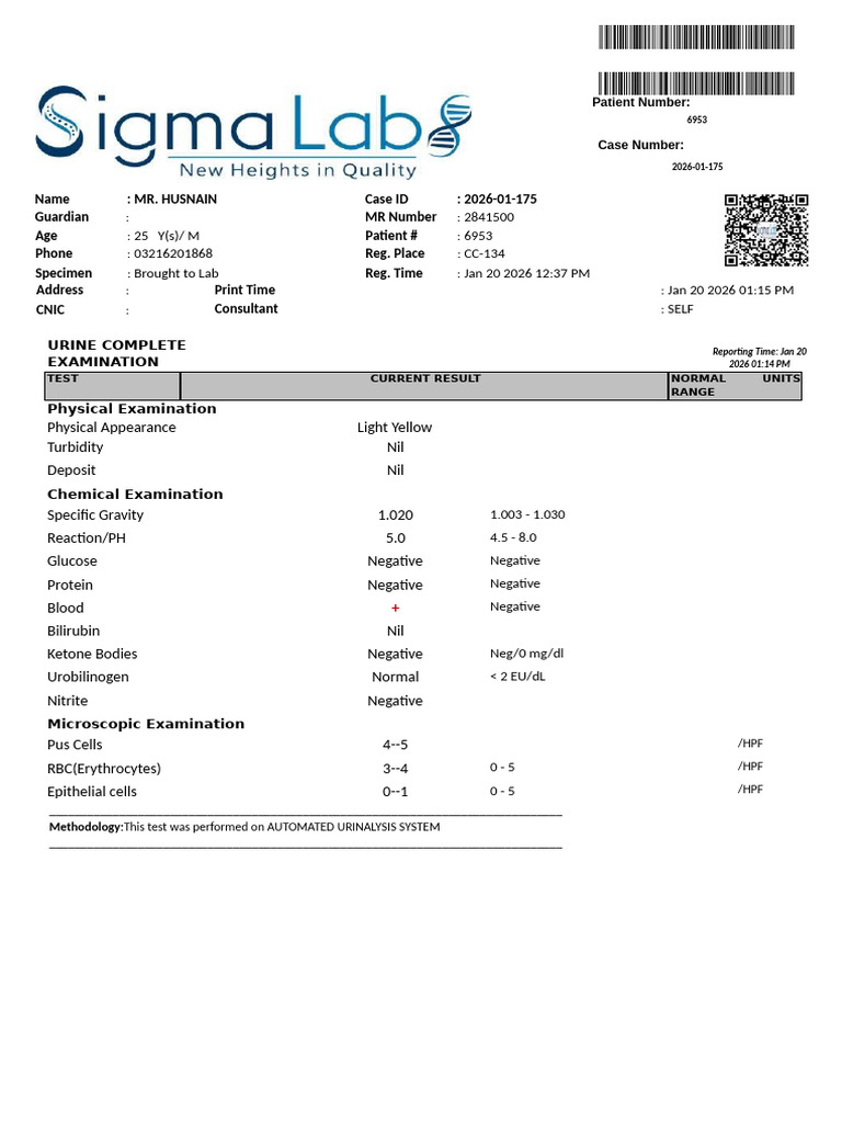 Your Lab Report | PDF | Medical Specialties | Clinical Medicine